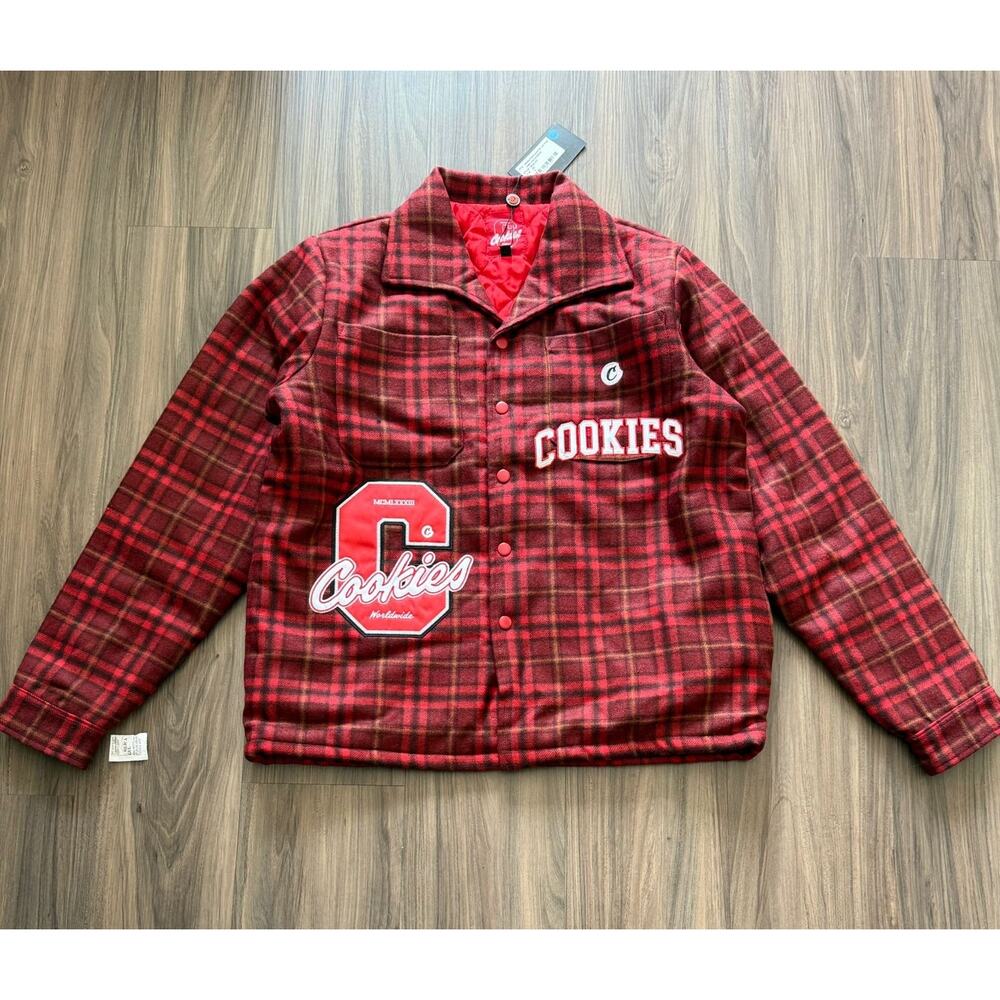 Cookies Cultivators Red Plaid Flannel Jacket